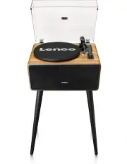 [Lenco] All-in-One 80-Watt Bluetooth Turntable Speaker System in Brown