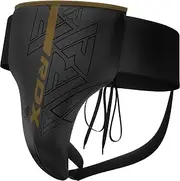 RDX Groin Guard for Boxing, Muay Thai, Kickboxing and MMA Fighting, Maya Hide Leather Abdo Gear for Martial Arts Training, Men's Jockstrap Abdominal Protector for Sparring