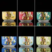 one cup on sales handmade personal cup porcelain kungfu tea cup tree print 100ml