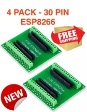 4 PACK 30PIN ESP8266 Breakout Board Pin Out IO Out 1 into 2 for ESP8266 Board