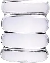Ribbed Drinking Glass Cup Rippled Cocktail Glasses Dinnerware Beer Glasses Ribbed Glassware for Mixed Drinks Cocktail Ice Tea