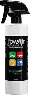 PowAir Penetrator Odour Neutraliser Spray – Dual Action Enzymatic Formula - Eliminate Odours Including Cat Urine, Dog Urine, Vomit, Sweat and Faeces – 464ml