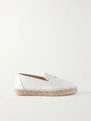 [Gianvito Rossi] Gianvito Rossi - Lido Leather Espadrille Loafers - White - IT40 IT 40 White