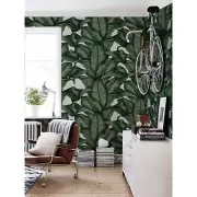 Tropical Banana leaf leaves Nature Drawing wall mural Removable wallpaper Decor