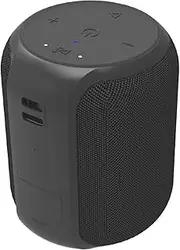 Wirel 5.0 Speaker Loudspeaker Portable TWS Stereo Sound Subwoofer Support TF Card/AUX in Black One Size