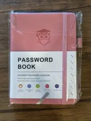 NIP PINK Password Book with Alphabetical tabs Internet Address Logbook FREE S/H!