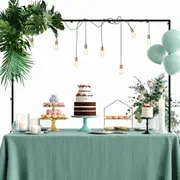 SpringUp Adjustable Over The Table Rod Stand with Clamp Wedding Arch Stand Party Decor Max 250x120cm - Black