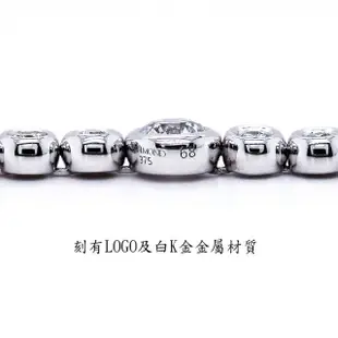 【BRILLMOND JEWELRY】GIA 鑽石手鍊 白K金 1.3克拉 F/I1 歐式滿鑽款(GIA 30分 F/I1 配鑽總重1克拉 白K金台)