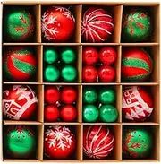 Gesaofa 44PCS Christmas Balls Decorations Suit, 6CM 2.4in/3CM 1.2in Christmas Balls Ornaments for Xmas Tree - Christmas Tree Decorations Xmas Balls Baubles Green