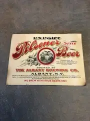 The Albany Brewing Co NEW YORK Export Pilsener Style Vintage Beer Label