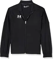 [Under Armour] Boys' Challenger Track Jacket , Black (001)/White , Medium
