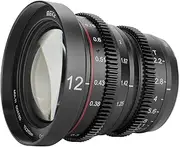 MEKE 12mm T2.2 Large Aperture Manual Focus Low Distortion 4K Mini Cine Lens for Micro Four Thirds M43 MFT Compatible with Olympus Panasonic Lumix BMPCC 4K Zcam E2 GH5 GH6 GH7