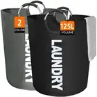 Collapsible Large Laundry Basket 125L, Laundry Bag Clothes Hamper, Folding Di...