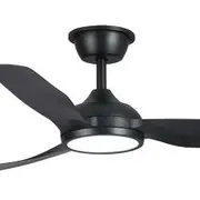 Martec Daytona 52" 3 ABS Blade Smart Wi-Fi DC IP55 Ceiling Fan with Remote Control and 18W Tri-Colour LED - Matt Black