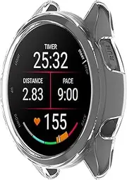 Chofit Protector Case Intended for Garmin Forerunner 165/165 Music, Cover Scratched Resistant Soft TPU Protective Case for Forerunner 165/165 Music Watch (Transparent White)