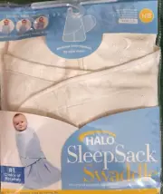 Halo Sleep Sack 3-Way Swaddle Cream Color Cotton Newborn 0-3 months
