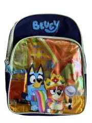 Bluey 16" Canvas Large School Backpack With 2 Mesh Pockets