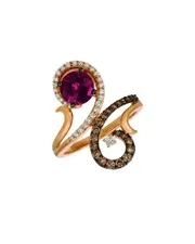 Le Vian 14K Rose Gold 1.74 ct. tw. Diamond & Rhodolite Ring