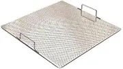 Sunrise Kitchen Supply Sunrise Stainless Steel Fryer Screen with Handles (Solid Screen) (2, 13.5"" x 13.5"" x 1.75"")