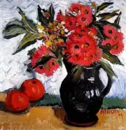 Still Life with Eucalyptus and Apples : Margaret Preston : 1928 : Art Print