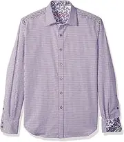 [Robert Graham] Mens RS181002CF Baron Long Sleeve Shirt Long Sleeve Button Down Shirt