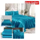 Classic Luxury Satin Sheets Set - King Size Bedding with Deep Pockets & Softness