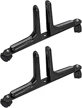 Room Divider Screen Holder Adjustable Movable Aluminum Alloy Partition Feet with Wheels for Various Screens (Black)