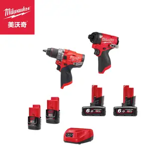 Milwaukee 美沃奇 12V鋰電無刷起子機電鑽雙機組 M12 FID2+M12FPD