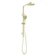 Phoenix Tapware Oxley Twin Shower on Rail Brushed Gold 610-6530-12