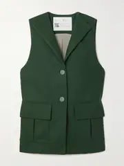 [NET-A-PORTER For The King’s Foundation] NET-A-PORTER For The King's Foundation - + Net Sustain Wool-felt Vest - Green - UK 10 UK 10 Green
