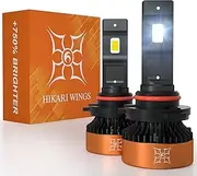 HIKARI WINGS 9005 Foglight Bulbs, 28000LM Super Bright, 6000K Cool White HB3 Light Bulb, IP68 Waterproof, Pack of 2