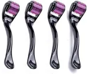 4 Pcs Derma Rollers For Face,Beard Roller, Microneedle Roller Beard Growth Kit, Beard Care Set | Men's And Women's Skincare Microneedle Facial Roller Scalp Roller (0.25mm+0.5mm+1mm+1.5mm)