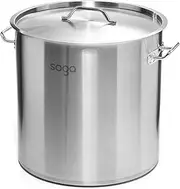 SOGA Stock Pot 71Lt Top Grade Thick Stainless Steel 45CM 18/10