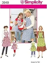 Simplicity 3949 Children's and Misses' Sewing Pattern Aprons, Size S-M-L/S-M-L
