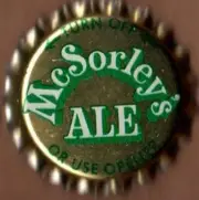 USA Plastic Lined Beer Crown Bottle Cap: McSorley's Brewing