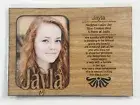 JAYLA Personalized Name Profile Laser Engraved Wood Picture Frame Magnet