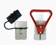 350AMP Anderson Style Plug Set - 2x CONNECTS + DUST CAP + HANDLE GREY