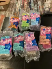1994 McDonalds sealed Happy Meal toy complete set of 7 Barbie & Friends