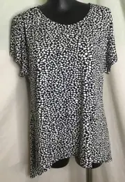AUTOGRAPH WHITE/BLACK STRETCH PATTERN HILO TOP SIZE 24-NEW STOCK JUST IN!!