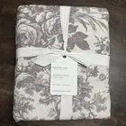POTTERY BARN SORREL TOILE DUVET COVER, KING / CAL KING ~ PLUM