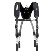 Black Stronghold Suspension System Padded Suspenders for Comfort and Support