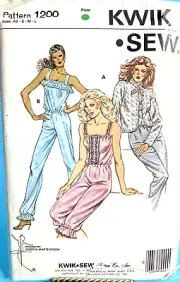 Kwik Sew 1200 Sz. XS-L Misses Jumpsuit and Jacket Bust size 31.5-41.5