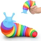 Colorful Slug Toy Waterproof Caterpillar Fidget Fun Stress Relief for Kids