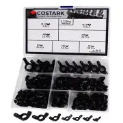 110 pcs wing nut M12, M10, M8, M6, M5, M4, M3, 7 Sizes Wingnuts Assortment