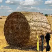 Round Bale Hay Net, 6 * 6ft Feet Slow Feed Hay Net for Horses Livestocks Feed...