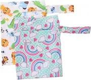 UPKOCH Printed Diaper Bags 2 Pack Waterproof Storage Pouches for Nappies Space-Saving Easy to Use Ideal Present for Mom