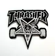 Embroidered Patch - Thrasher - Skateboarding - NEW - Iron-on/Sew-on