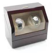 Heiden Battery Powered Dual Watch Winder Double Automatic Cherrywood