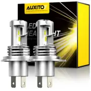 2PCS AUXITO ZES H4 9003 LED Headlight Kit High Low Beam 6500K White Light Bulbs (for: Smart)