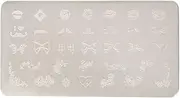 uxcell Stainless Steel Mustache Design Nails Template Painted Plate 1 Sheet